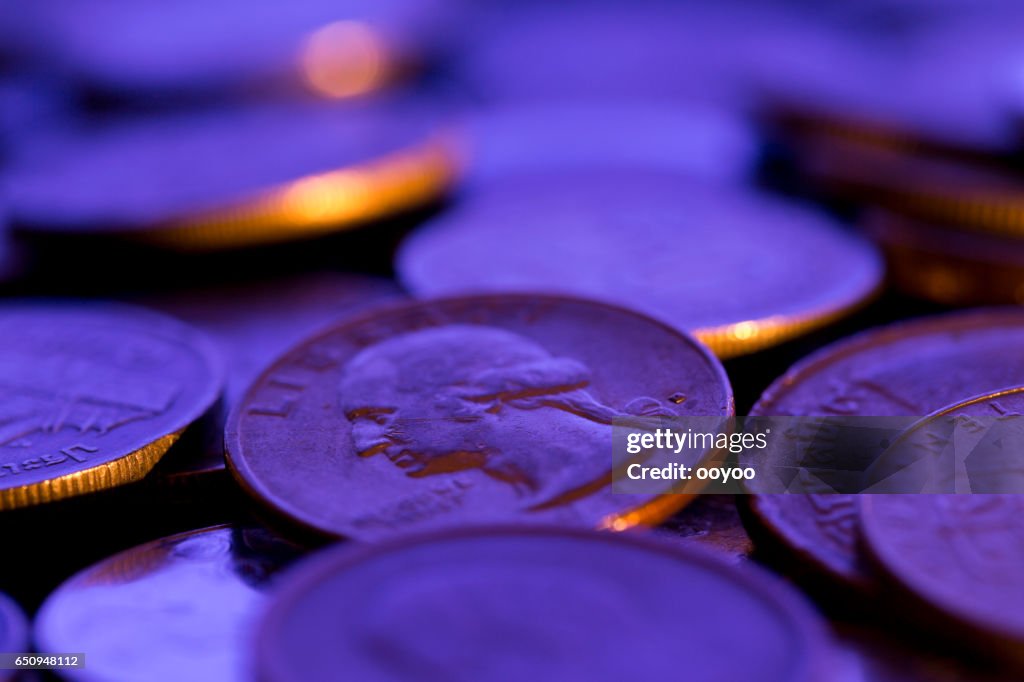 Close Up of Coins