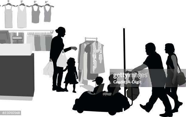 shopping-tour - baby pullover stock-grafiken, -clipart, -cartoons und -symbole