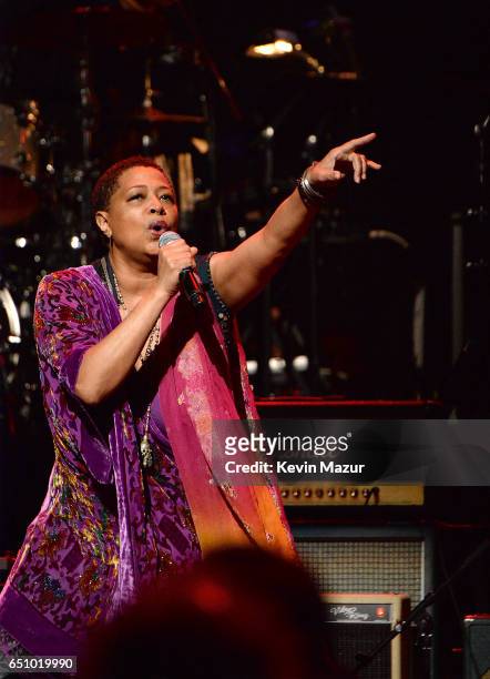 Lisa Fischer performs onstage during "Love Rocks NYC! A Change is Gonna Come: Celebrating Songs of Peace, Love and Hope" A Benefit Concert for God's...