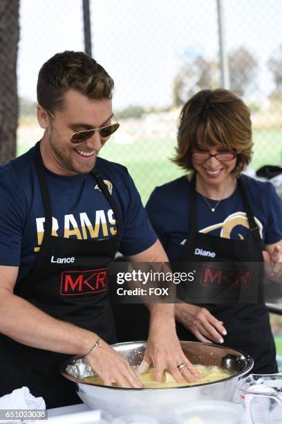 Lance Bass and Diane Bass in the LA Rams Tackle the Final 3 episode of MY KITCHEN RULES airing Thursday, Feb. 23 on FOX.