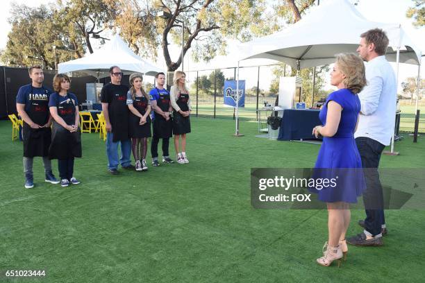 Lance Bass, Diane Bass, Andrew Dice Clay, Valerie Vasquez, Dean Sheremet, Brandi Glanville, Cat Cora and Curtis Stone in the LA Rams Tackle the Final...