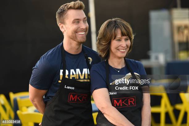 Lance Bass and Diane Bass in the LA Rams Tackle the Final 3 episode of MY KITCHEN RULES airing Thursday, Feb. 23 on FOX.