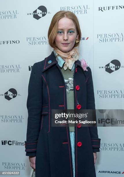 Actress India Menuez attends the "Personal Shopper" New York Premiere at Metrograph on March 9, 2017 in New York City.