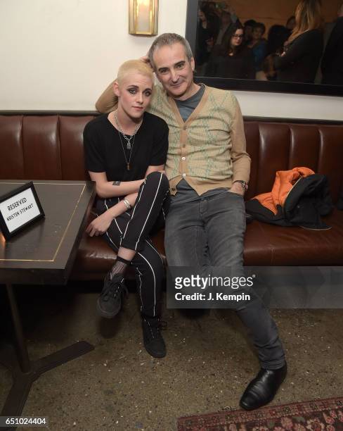 Actress Kristen Stewart and director Olivier Assayas attend the after-party for the "Personal Shopper" New York Premiere at Metrograph on March 9,...