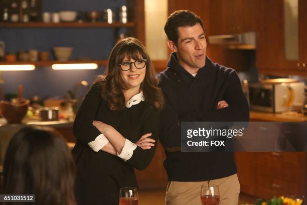 Zooey Deschanel and Max Greenfield in the "Rumspringa" episode of NEW GIRL airing Tuesday, Feb. 21 on FOX.
