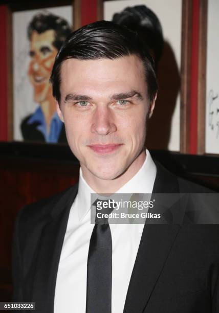 Finn Wittrock poses at the opening night after party for "The Glass Menagerie" on Broadway at Sardi's on March 9, 2017 in New York City.