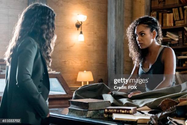 Janina Gavankar and Lyndie Greenwood in the "Heads of State" episode of SLEEPY HOLLOW airing Friday, Jan. 20 on FOX.