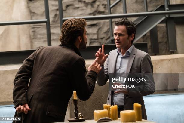 Tom Mison and Jeremy Davies in the Blood From A Stone episode of SLEEPY HOLLOW airing Friday, Feb. 3 on FOX.