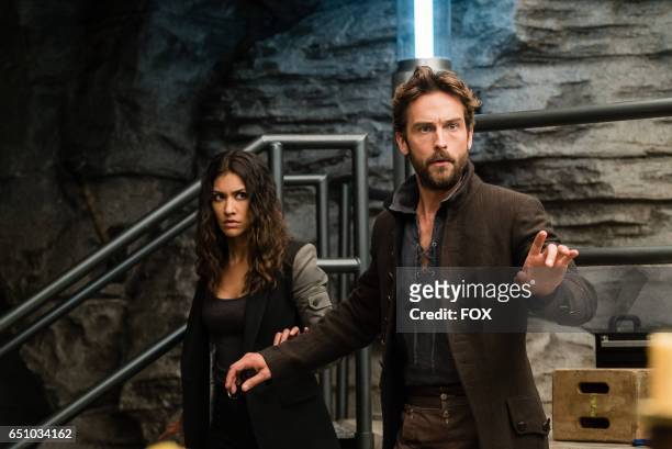Janina Gavankar and Tom Mison in the Blood From A Stone episode of SLEEPY HOLLOW airing Friday, Feb. 3 on FOX.