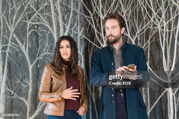 Janina Gavankar and Tom Mison in the The Way of the Gun episode of SLEEPY HOLLOW airing Friday, March 17 on FOX.