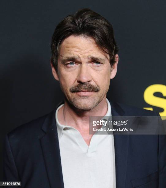 Actor Dougray Scott attends the premiere of "Snatch" at Arclight Cinemas Culver City on March 9, 2017 in Culver City, California.