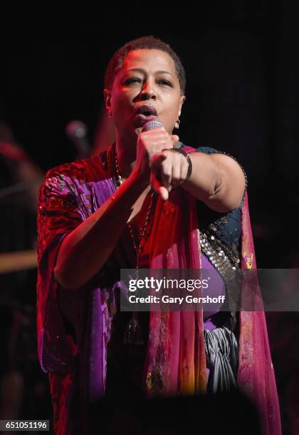 Lisa Fischer performs on stage during "Love Rocks NYC! A Change is Gonna Come: Celebrating Songs of Peace, Love and Hope" A Benefit Concert for God's...