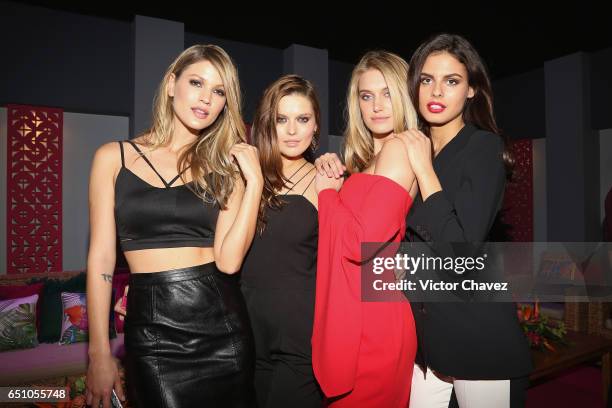 Models Mariana Bayon, Michaela Karakova, Caroline Lowe and Bojana Krsmanovic attend the Liverpool Fashion Fest Spring/Summer 2017 at Televisa San...