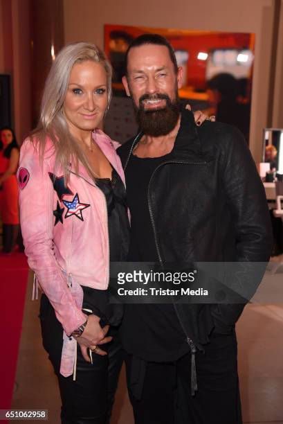German actress Janine Kunze and her husband Dirk Budach attend the JT Touristik Pink Carpet party at Hotel De Rome on March 9, 2017 in Berlin,...