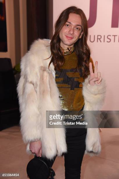 German influencer Riccardo Simonetti attends the JT Touristik Pink Carpet party at Hotel De Rome on March 9, 2017 in Berlin, Germany.