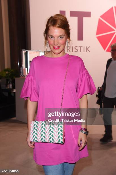 German actress Josephine Thiel attends the JT Touristik Pink Carpet party at Hotel De Rome on March 9, 2017 in Berlin, Germany.