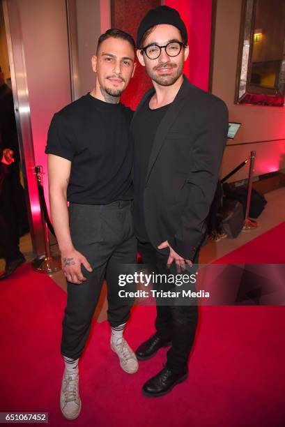 Rozario Ray and Daniel Kueblboeck attend the JT Touristik Pink Carpet party at Hotel De Rome on March 9, 2017 in Berlin, Germany.