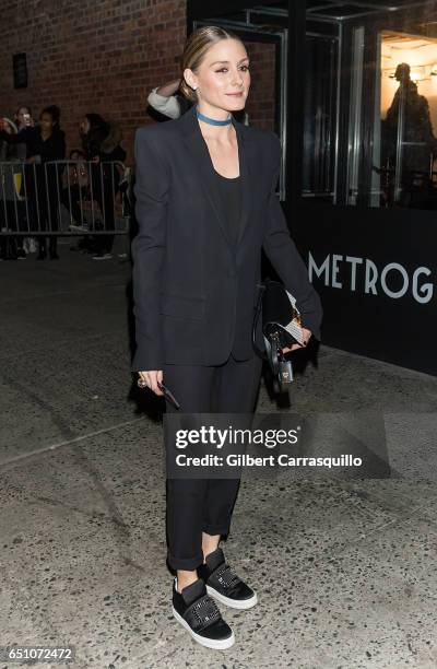 Olivia Palermo is seen arriving to the 'Personal Shopper' premiere at Metrograph on March 9, 2017 in New York City.