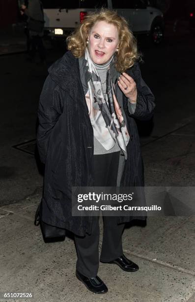 Actress Celia Weston is seen arriving to the 'Personal Shopper' premiere at Metrograph on March 9, 2017 in New York City.