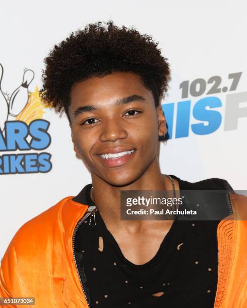 Singer Josh Levi attends the 11th annual Stars and Strikes Bowling Tournament at PINZ Bowling & Entertainment Center on March 9, 2017 in Studio City,...