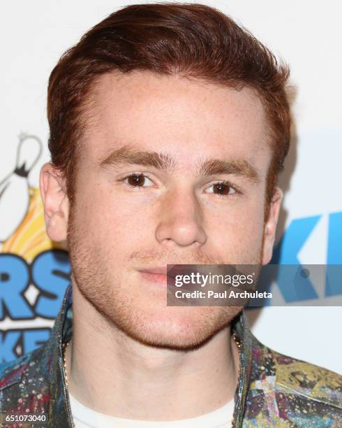 Actor Justin Tinucci attends the 11th annual Stars and Strikes Bowling Tournament at PINZ Bowling & Entertainment Center on March 9, 2017 in Studio...