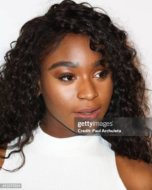 Singer Normani Kordei attends the 11th annual Stars and Strikes Bowling Tournament at PINZ Bowling & Entertainment Center on March 9, 2017 in Studio...