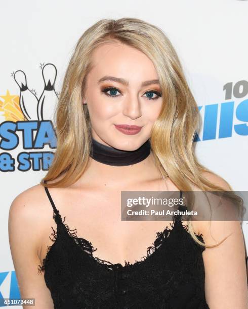 Actress Savannah Kennick attends the 11th annual Stars and Strikes Bowling Tournament at PINZ Bowling & Entertainment Center on March 9, 2017 in...