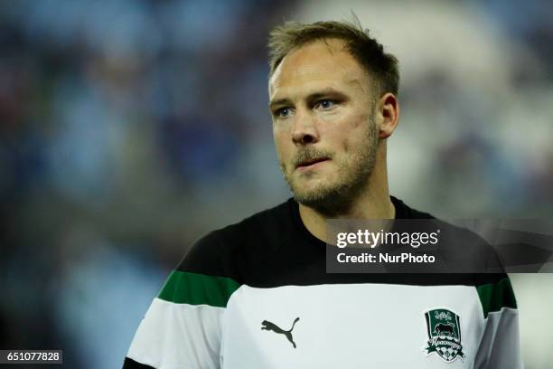 Andreas Granqvist defender of Krasnodar FC during the UEFA Europa League Round of 8 first leg match between Celta de Vigo and Krasnodar FC at...