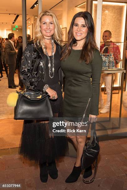 Kary Brittingham and Jackie Barausky attend the FENDI Dallas Highland Park Village Boutique Inauguration on March 9, 2017 in Dallas, Texas.