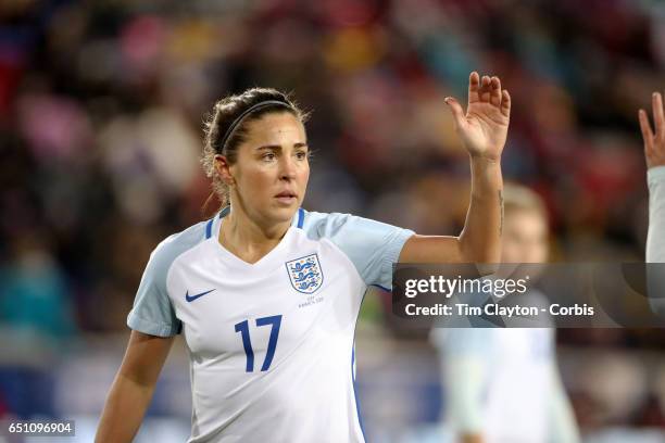 Fara Williams of England in action during the USA Vs England SheBelieves Cup match at Red Bull Arena on March 4, 2017 in Harrison, New Jersey.