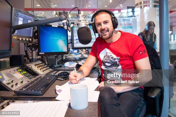 Comedian Paddy McGuinness raises money for Comic Relief by appearing on multiple TV shows in one day at BBC New Broadcasting House on March 10, 2017...