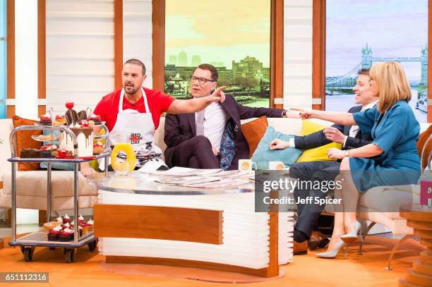 Comedian Paddy McGuinness , pictured with Richard Arnold, Ben Shepherd and Kate Garraway, raises money for Comic Relief by appearing on multiple TV...