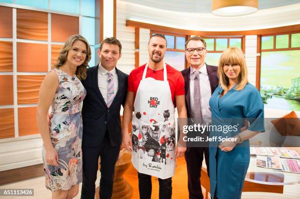 Charlotte Hawkins, Ben Shepherd, Paddy McGuinness, Richard Arnold and Kate Garraway. Comedian Paddy McGuinness raises money for Comic Relief by...