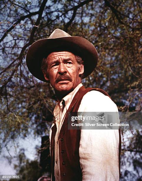 American actor Robert Ryan as Deke Thornton in the Sam Peckinpah western 'The Wild Bunch', 1969.