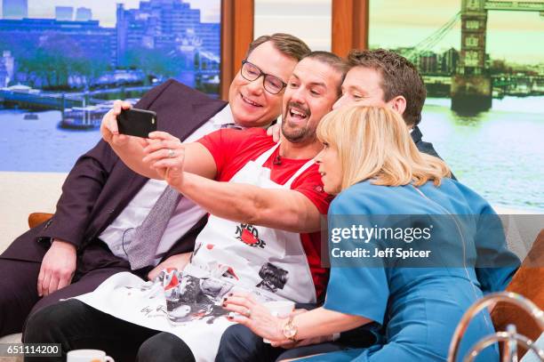 Richard Arnold, Paddy McGuinness, Ben Shepherd and Kate Garraway. Comedian Paddy McGuinness raises money for Comic Relief by appearing on multiple TV...