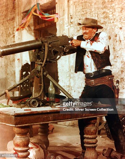 American actor William Holden as Pike Bishop in the Sam Peckinpah western 'The Wild Bunch', 1969.