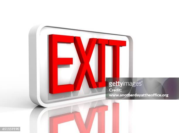 exit sign isolated on white - abschied stock-grafiken, -clipart, -cartoons und -symbole