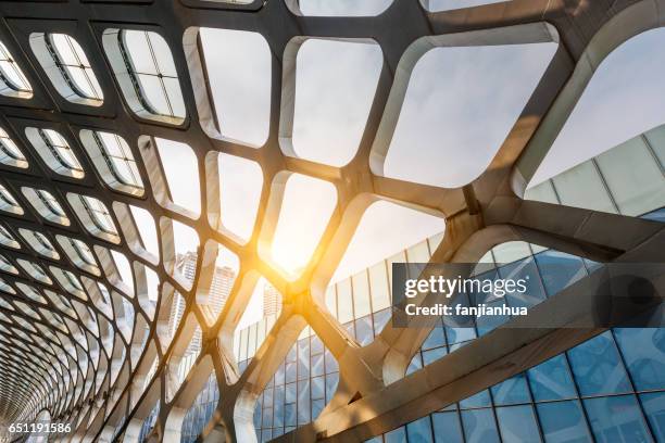 abstract ceiling of modern architecture - oberlicht stock-fotos und bilder