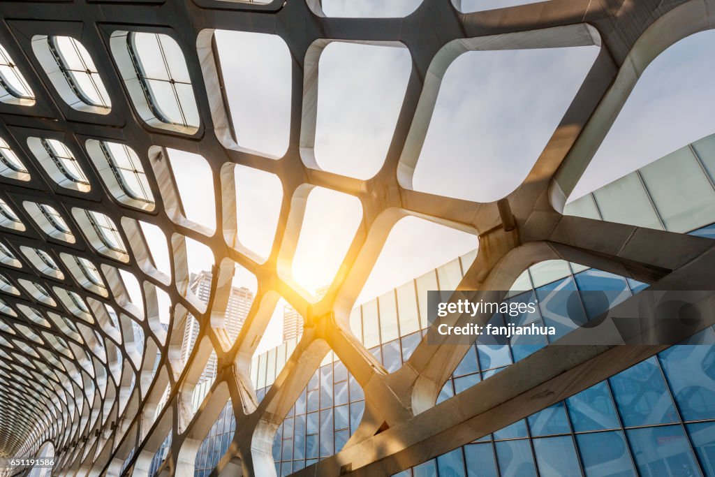 Abstract ceiling of modern architecture