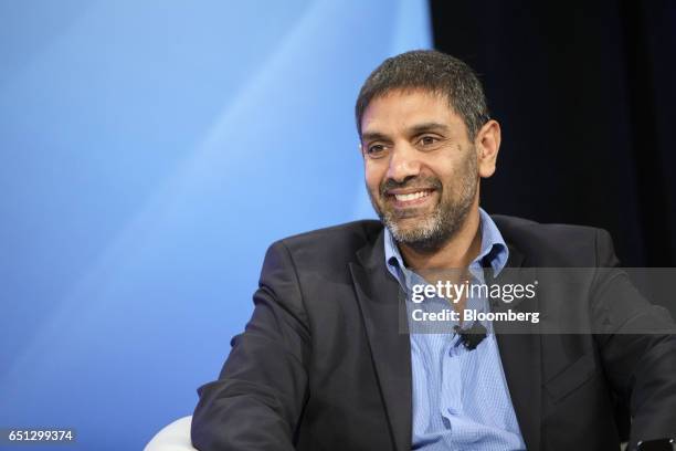 Vinay Sanghi, founder of CarTrade, smiles during the Montgomery Summit in Santa Monica, California, U.S., on Thursday, March 9, 2017. The summit...