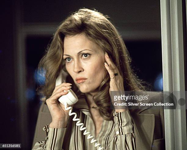 Actress Faye Dunaway as Diana Christensen in the film 'Network', 1976.
