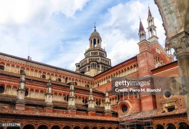 certosa di pavia - abbey stock pictures, royalty-free photos & images