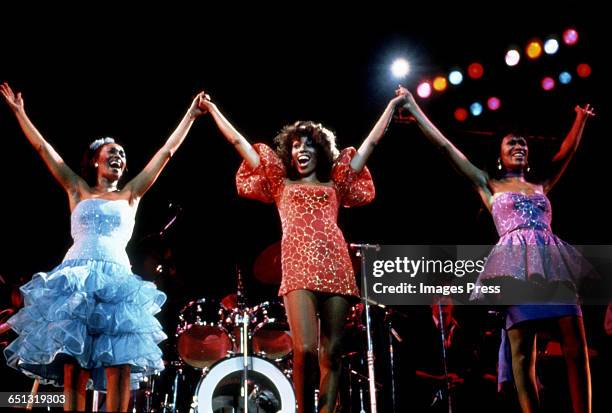 The Pointer Sisters in concert circa 1983 in New York City.