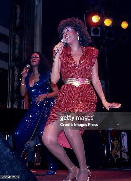 The Pointer Sisters in concert circa 1982 in New York City.