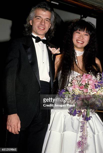 May Pang and Tony Visconti on their wedding day circa 1989 in New York City.