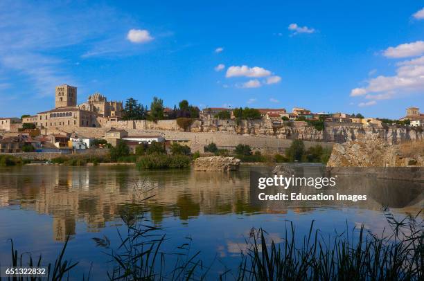 Cathedral and Duero river, Zamora, Silver Route, Via de la Plata, Castilla-Leon, Spain.