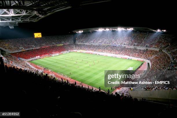 The Suwon World Cup Stadium, Korea, one of ten stadiums being built for the Korea/Japan FIFA World Cup 2002