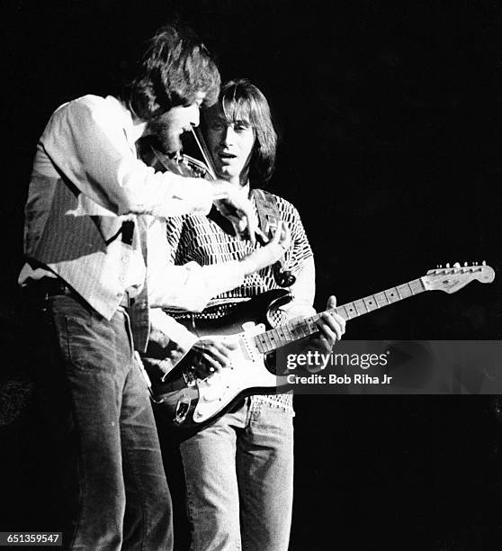 Kenny Loggins and Jim Messina perform in concert at the Universal Amphitheatre, September 13, 1976.