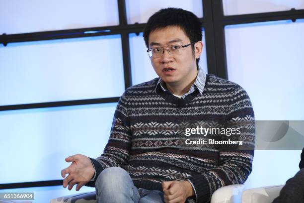 Meng Xing, partner at Shunwei Capital, speaks during the Montgomery Summit in Santa Monica, California, U.S., on Thursday, March 9, 2017. The summit...