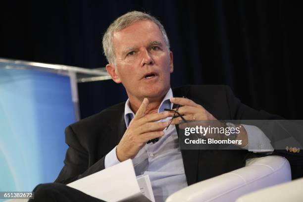 Michael Montgomery, president and founder of Montgomery Advisory LLC, speaks during the Montgomery Summit in Santa Monica, California, U.S., on...